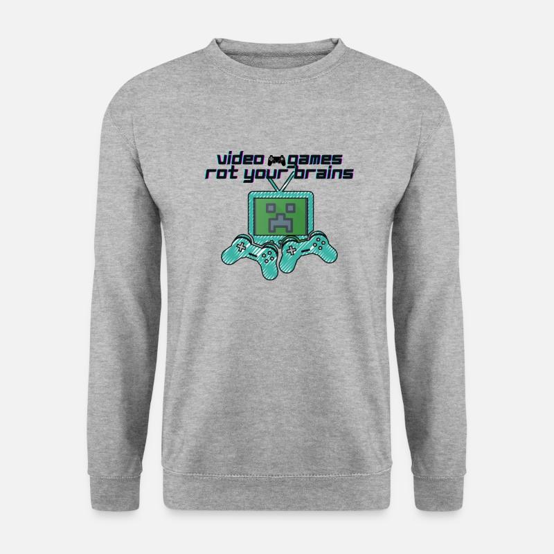 Katzenmutter Kaffeeliebhaber - Unisex Pullover - Weißgrau meliert