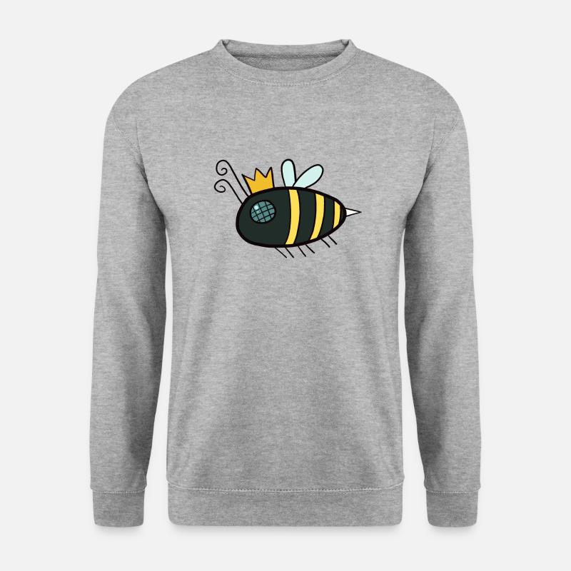 Bienenkönigin - Unisex Pullover - Weißgrau meliert
