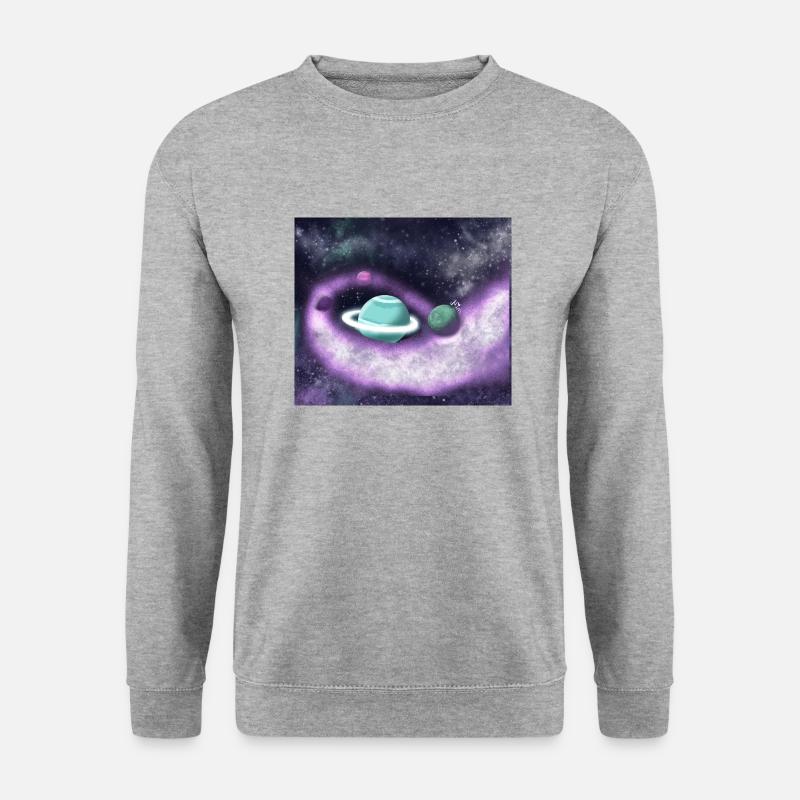 Verloren im Weltraum - Unisex Pullover - Weißgrau meliert