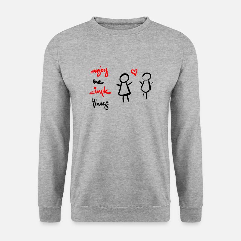 Enjoy - Unisex Pullover - Weißgrau meliert