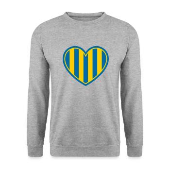 Cœur suédois - Sweat-shirt Unisexe - gris chiné - Devant - Alina (178cm) & Michal (187cm)