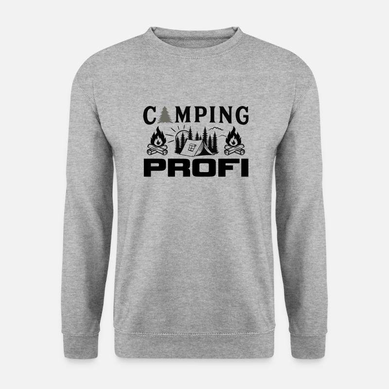 Camping Profi - Unisex Pullover - Weißgrau meliert