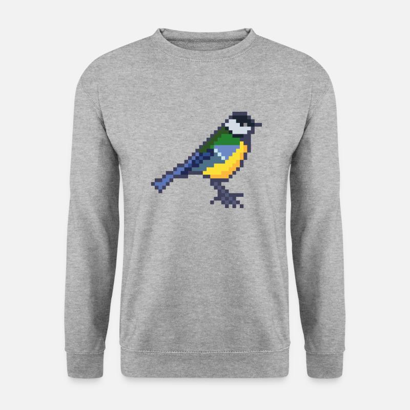 Vogel - Unisex Pullover - Weißgrau meliert