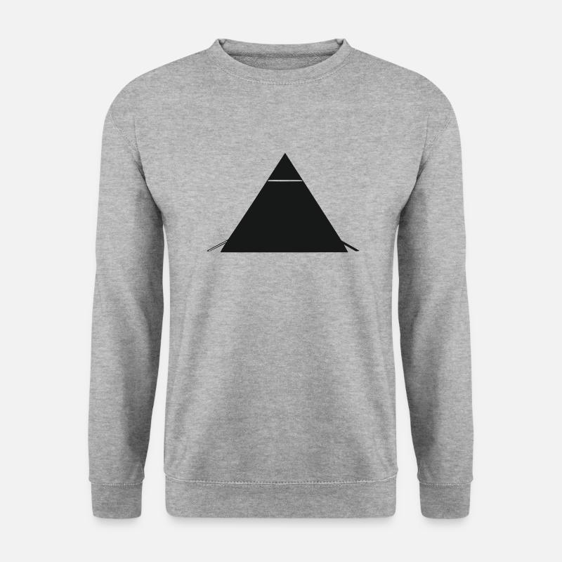 Campingzelt - Unisex Pullover - Weißgrau meliert