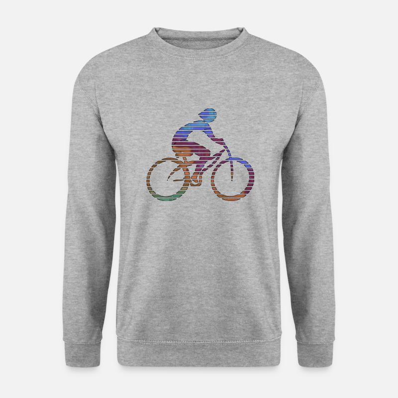 Radfahrer - Unisex Pullover - Weißgrau meliert
