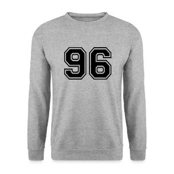 96 - Unisex Sweatshirt - salt & pepper - Front - Alina (178cm) & Michal (187cm)