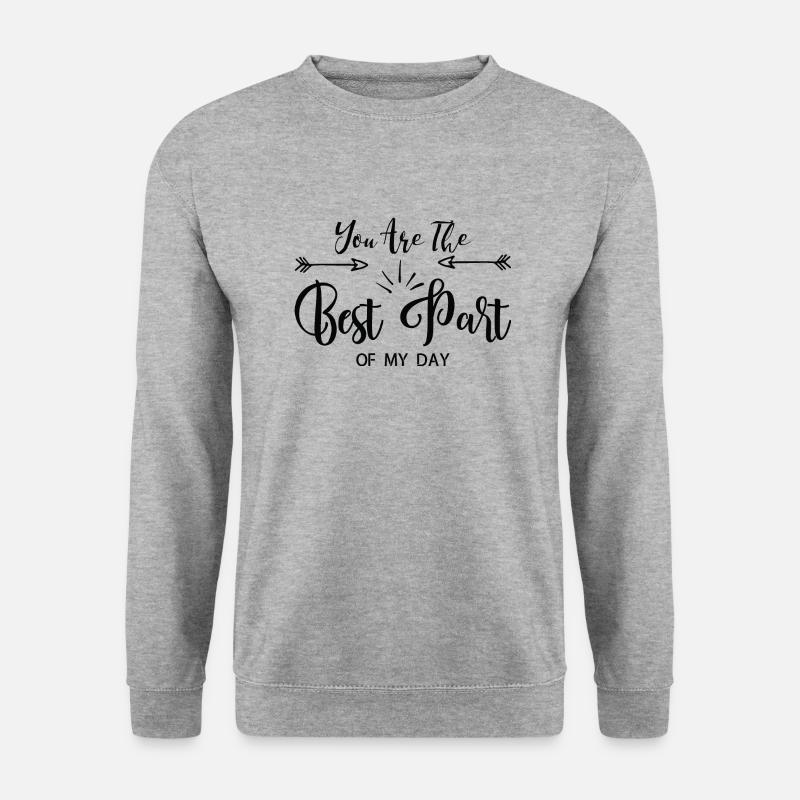 Du bist der Beste - Unisex Pullover - Weißgrau meliert
