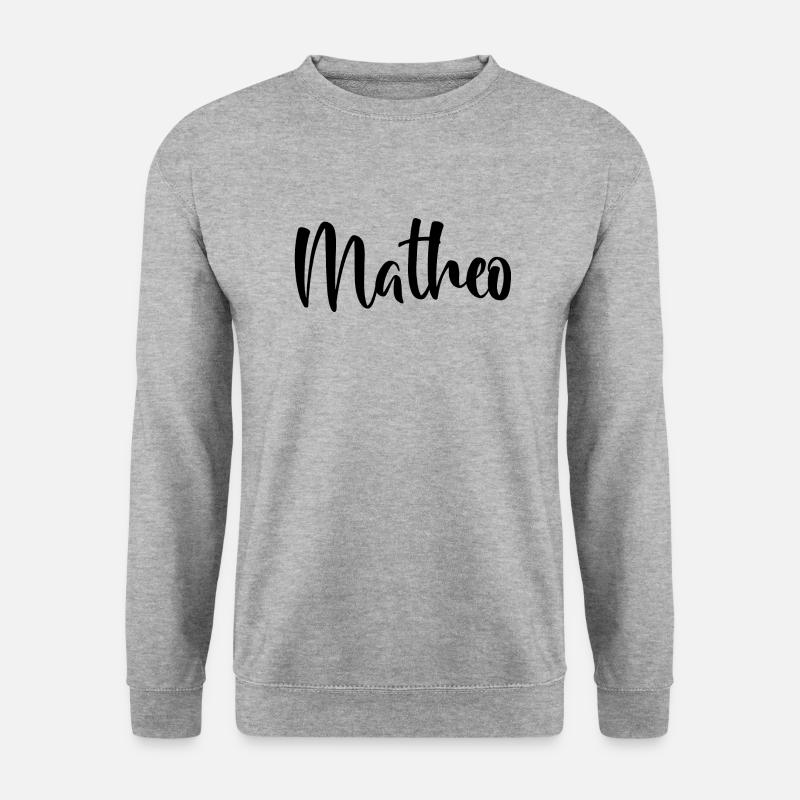 Name - Matheo - Unisex Pullover - Weißgrau meliert