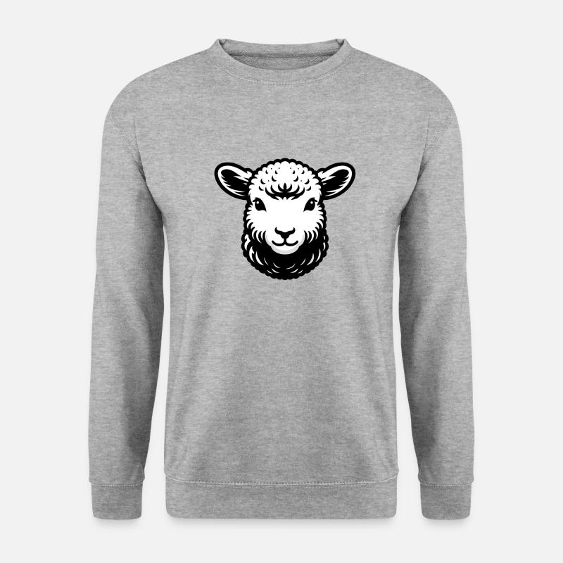 Schaf Lamm - Unisex Pullover - Weißgrau meliert