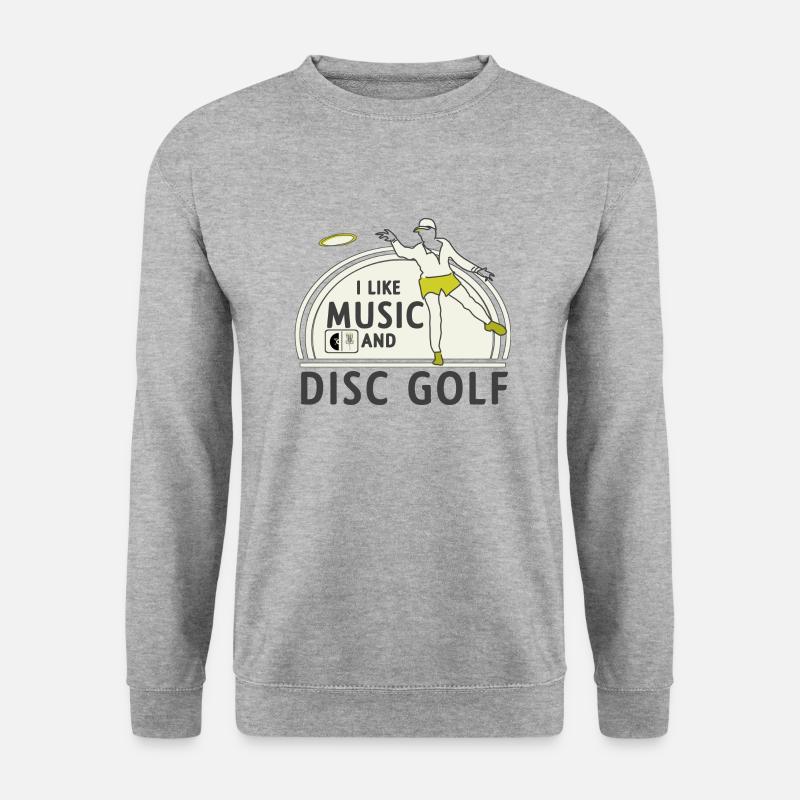 Musik - Disc Golf - Unisex Pullover - Weißgrau meliert
