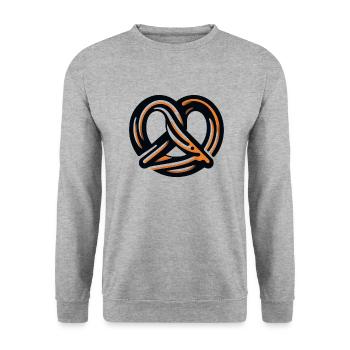 Bretzel - Sweat-shirt Unisexe - gris chiné - Devant - Alina (178cm) & Michal (187cm)