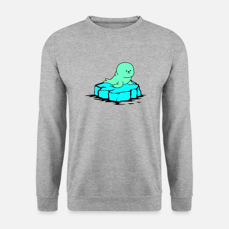 robbe eisscholle - Unisex Pullover - Weißgrau meliert