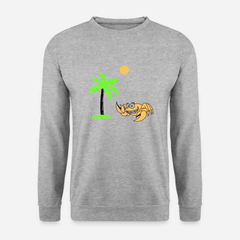 Palmier crabe - Sweat-shirt Unisexe - gris chiné