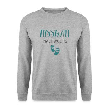 Fußball Nachwuchs - Unisex Pullover - Weißgrau meliert - Vorne - Alina (178cm) & Michal (187cm)