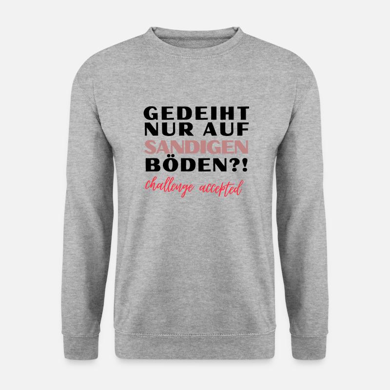 Hobbygärtner - Motivation - Unisex Pullover - Weißgrau meliert