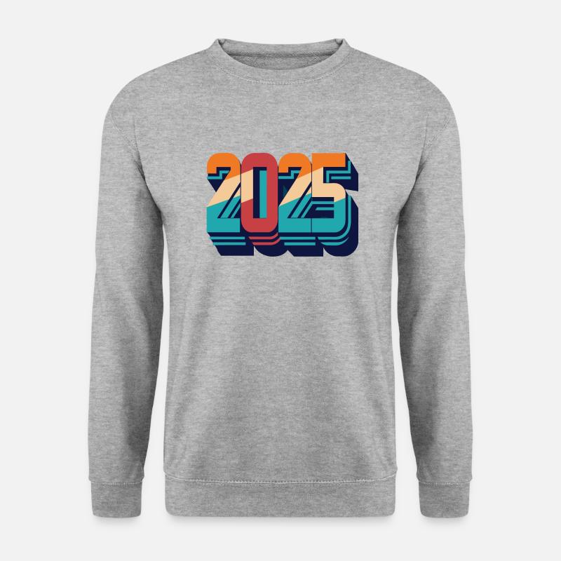 2025 - Unisex Pullover - Weißgrau meliert