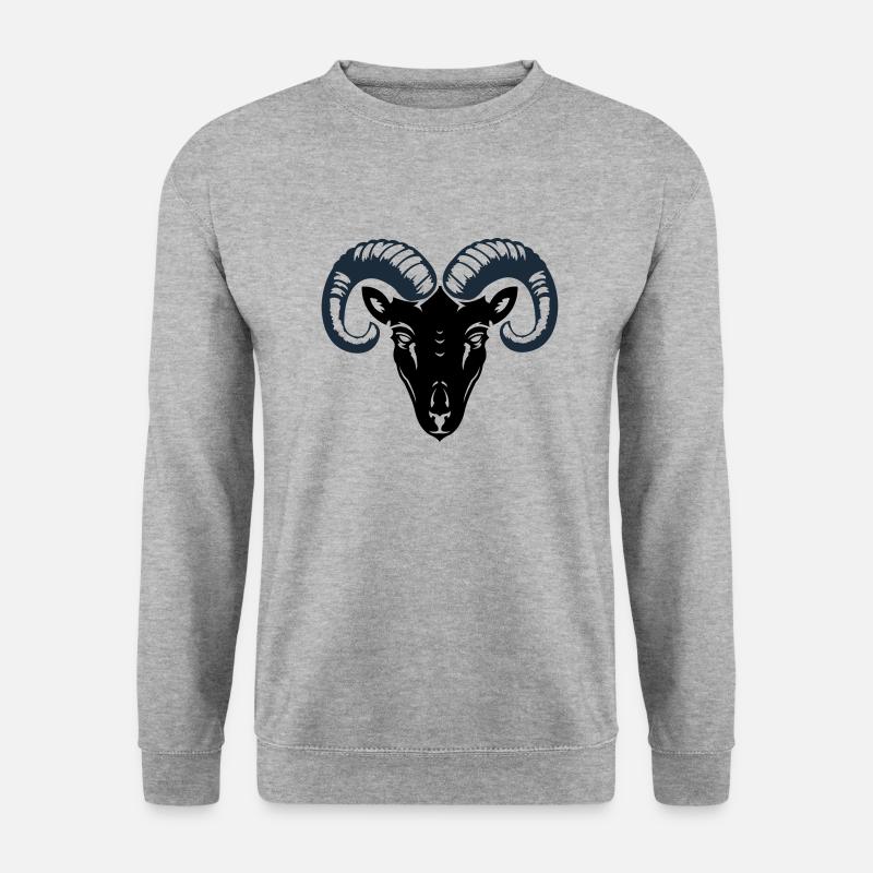 widder - Unisex Pullover - Weißgrau meliert