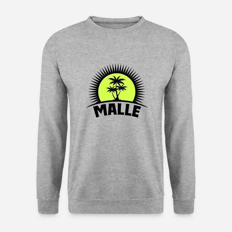 malle - Unisex Pullover - Weißgrau meliert