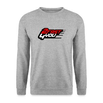 Trop vite pour toi Dire 2 Trop vite 4 pour toi - Sweat-shirt Unisexe - gris chiné - Devant - Alina (178cm) & Michal (187cm)