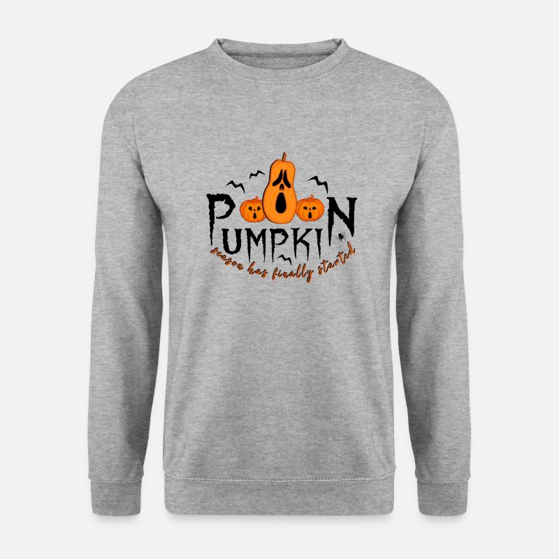 pumpkin Kürbisse Halloween - Unisex Pullover - Weißgrau meliert