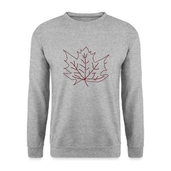 Autumn Season Maple Leaf Autumn - Unisex Sweatshirt - salt & pepper - Front - Alina (178cm) & Michal (187cm)
