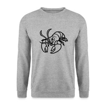 Homard Bande dessinée - Sweat-shirt Unisexe - gris chiné - Devant - Alina (178cm) & Michal (187cm)