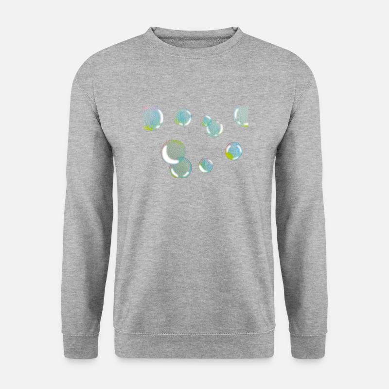 Seifenblasen - Unisex Pullover - Weißgrau meliert