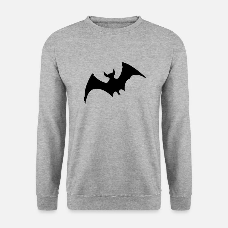 Fledermaus - Unisex Pullover - Weißgrau meliert