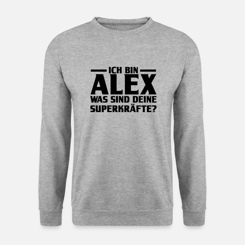 Alexander Alexandra Alexa Alex - Unisex Pullover - Weißgrau meliert