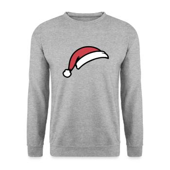 Chapeau de Père Noël - Sweat-shirt Unisexe - gris chiné - Devant - Alina (178cm) & Michal (187cm)