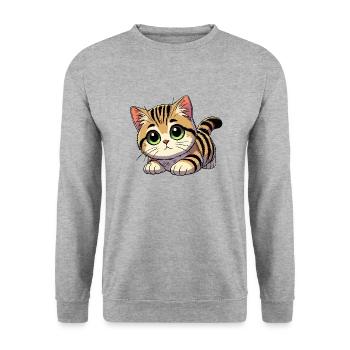 British Shorthair baby - Unisex Sweatshirt - salt & pepper - Front - Alina (178cm) & Michal (187cm)