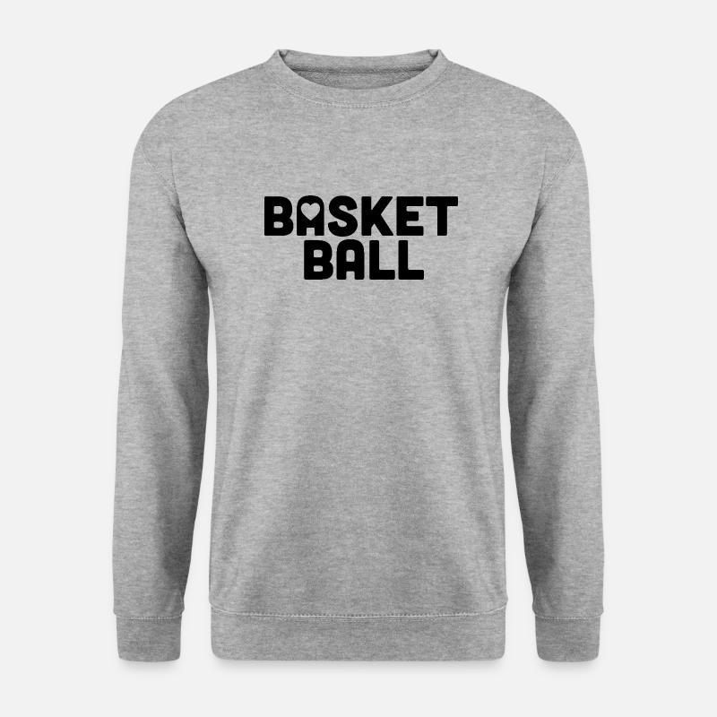 Liebe zum Basketball - Unisex Pullover - Weißgrau meliert