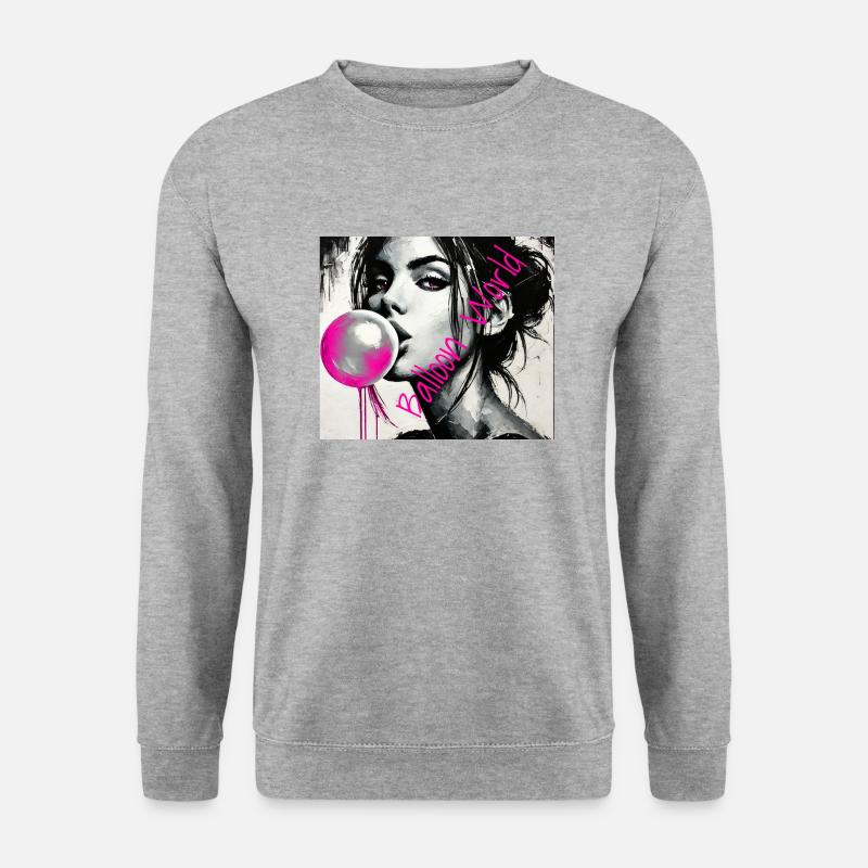 Ballon-Welt - Unisex Pullover - Weißgrau meliert
