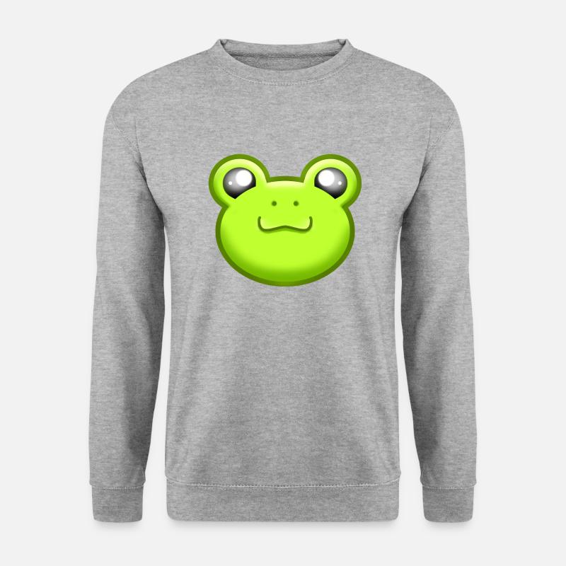 Frosch Prinz - Unisex Pullover - Weißgrau meliert