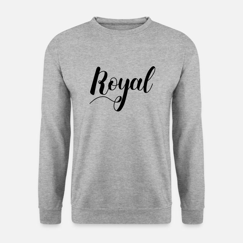 königlich - Unisex Pullover - Weißgrau meliert