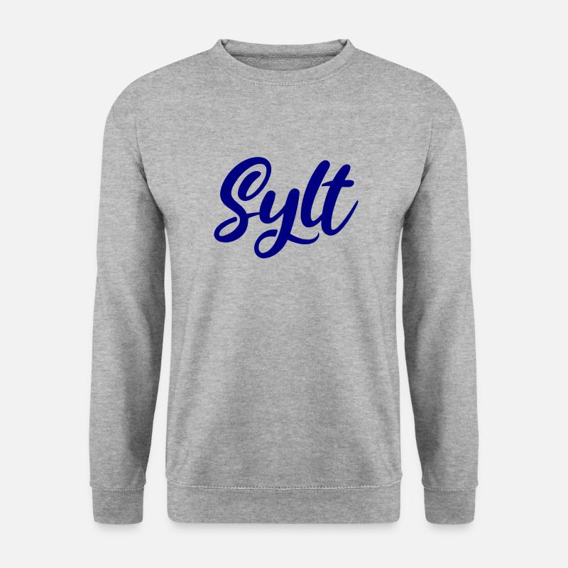 Sylt - Nordsee Insel - Deutschland Küste - Moin - Unisex Pullover - Weißgrau meliert