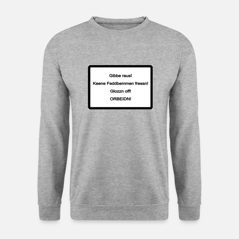 Sachsen Schild - Unisex Pullover - Weißgrau meliert