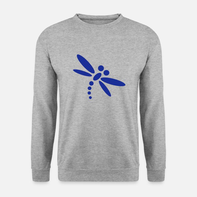 Libelle - Unisex Pullover - Weißgrau meliert