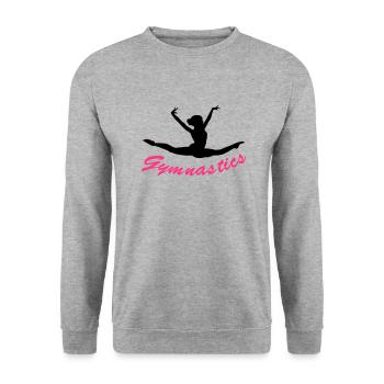 Gymnastics, gymnastique - Sweat-shirt Unisexe - gris chiné - Devant - Alina (178cm) & Michal (187cm)