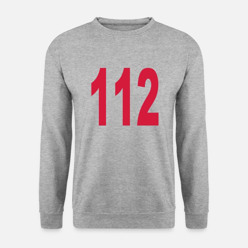 Notruf 112 - Unisex Pullover - Weißgrau meliert