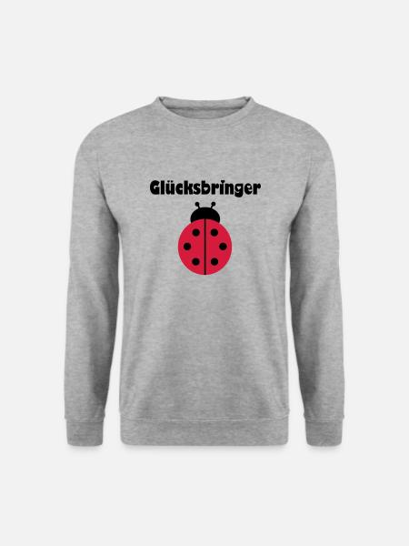 Marienkäfer - Unisex Pullover - Weißgrau meliert