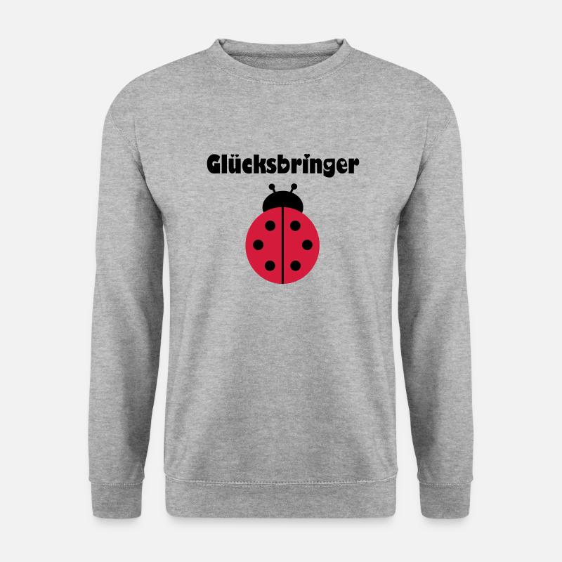 Marienkäfer - Unisex Pullover - Weißgrau meliert