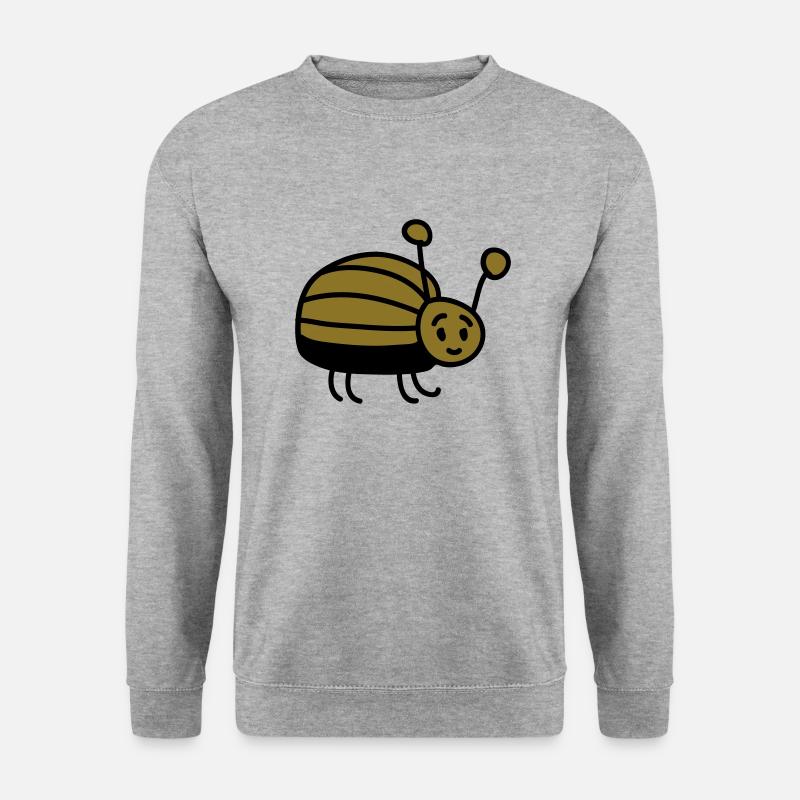 kleiner Käfer - Unisex Pullover - Weißgrau meliert