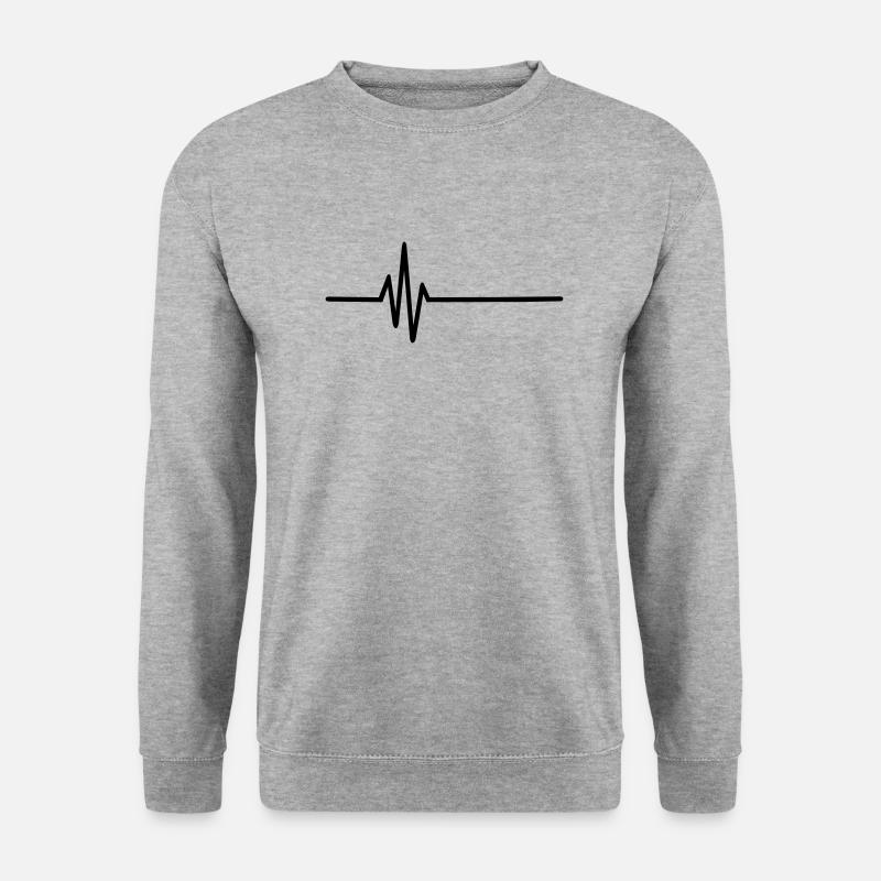 Frequenz Puls - Unisex Pullover - Weißgrau meliert