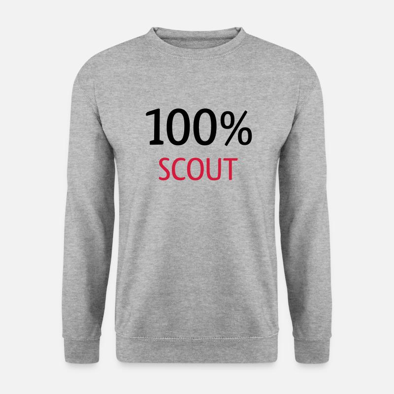 100% Scout - Unisex Pullover - Weißgrau meliert