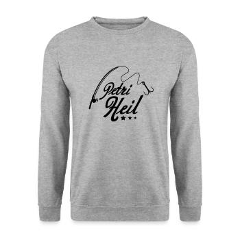 petri_heil_logo_3____f1 - Sweat-shirt Unisexe - gris chiné - Devant - Alina (178cm) & Michal (187cm)