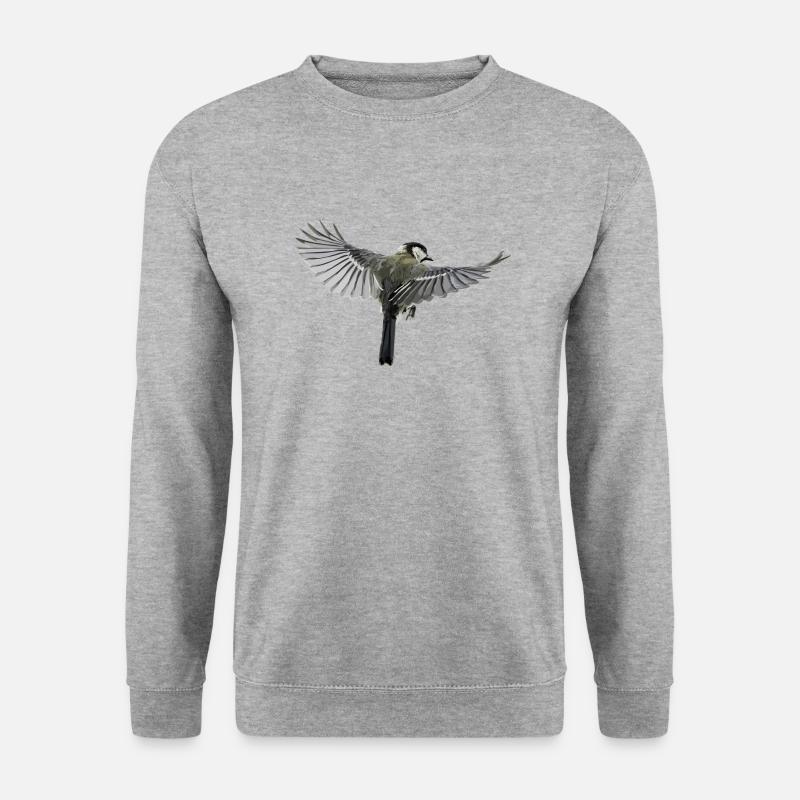 Vogel - Unisex Pullover - Weißgrau meliert