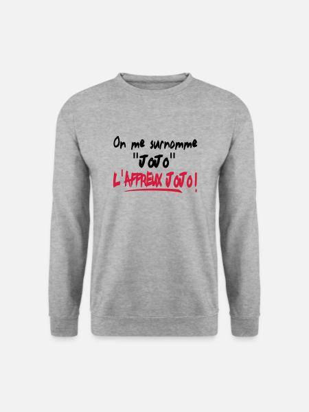 HUMOUR affreux jojo!!! t-shirt,logo,motif,visuel - Sweat-shirt Unisexe - gris chiné