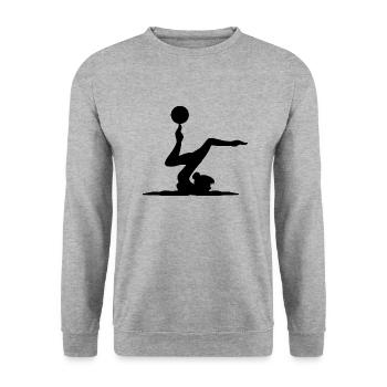Gymnastik Turnen Akrobatik Geräteturnen Sport - Unisex Pullover - Weißgrau meliert - Vorne - Alina (178cm) & Michal (187cm)