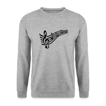 Notes music - Unisex Sweatshirt - salt & pepper - Front - Alina (178cm) & Michal (187cm)
